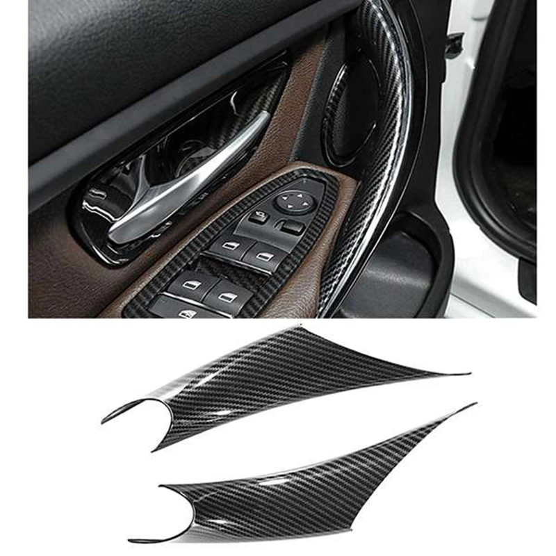 2 ADET İç Kapı çekme kolu İç Kapak Koruyucu Kılıf-BMW 3/4 Serisi F30 F35 2012-2018 . ' - ' . 0