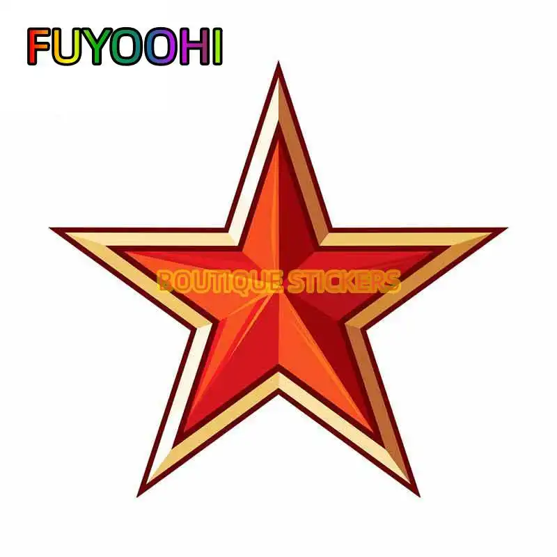 FUYOOHİ Güzel Çıkartmalar Yaratıcılık Karikatür Araba Sticker Sovyet Yıldız Grafik Güzel Çıkartması Araba Assessoires Su Geçirmez Dekorasyon . ' - ' . 0