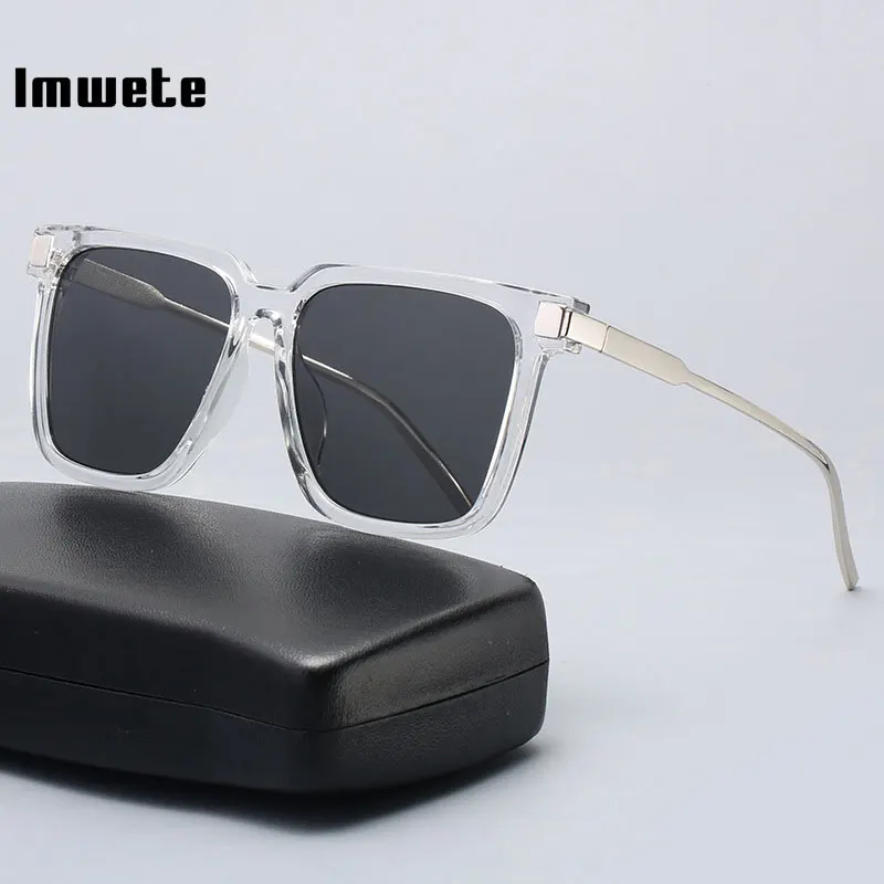 Imwete Kadınlar Dikdörtgen Güneş Gözlüğü Moda Kare güneş gözlüğü Vintage Marka Tasarımcısı Kare güneş gözlüğü Erkekler Punk Shades . ' - ' . 0