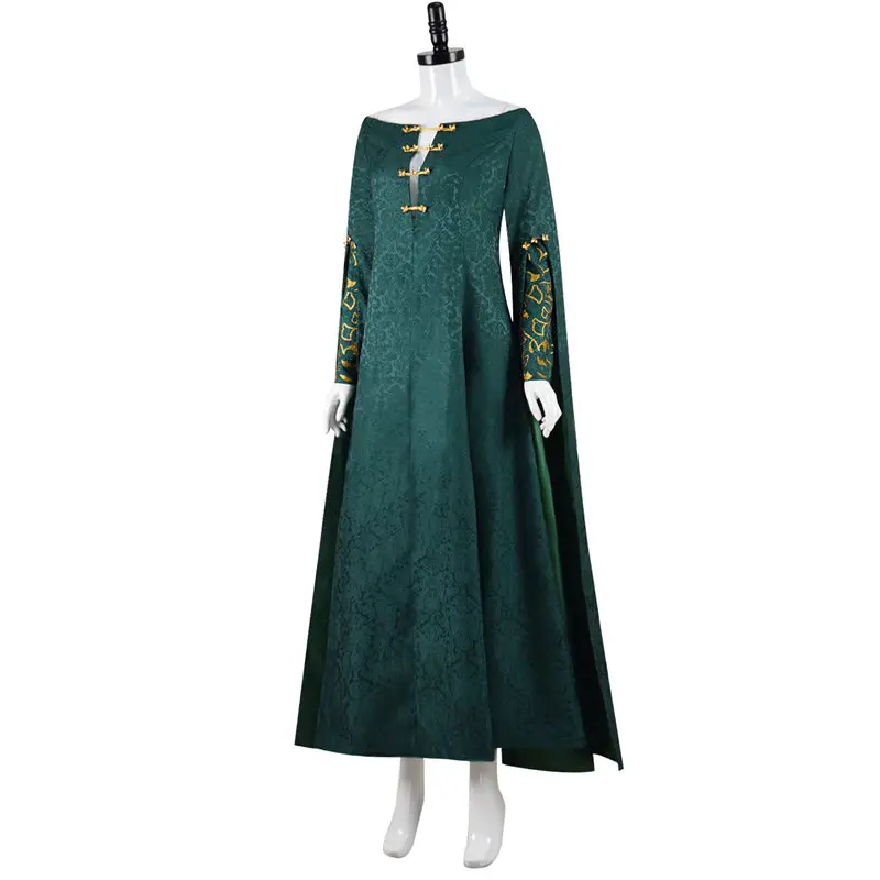 Cadılar bayramı Alicent Hightower Cosplay Kostüm Yetişkin Kadın Yeşil Elbise Takım Elbise Karnaval Akşam Parti Cosplay Kostüm . ' - ' . 1