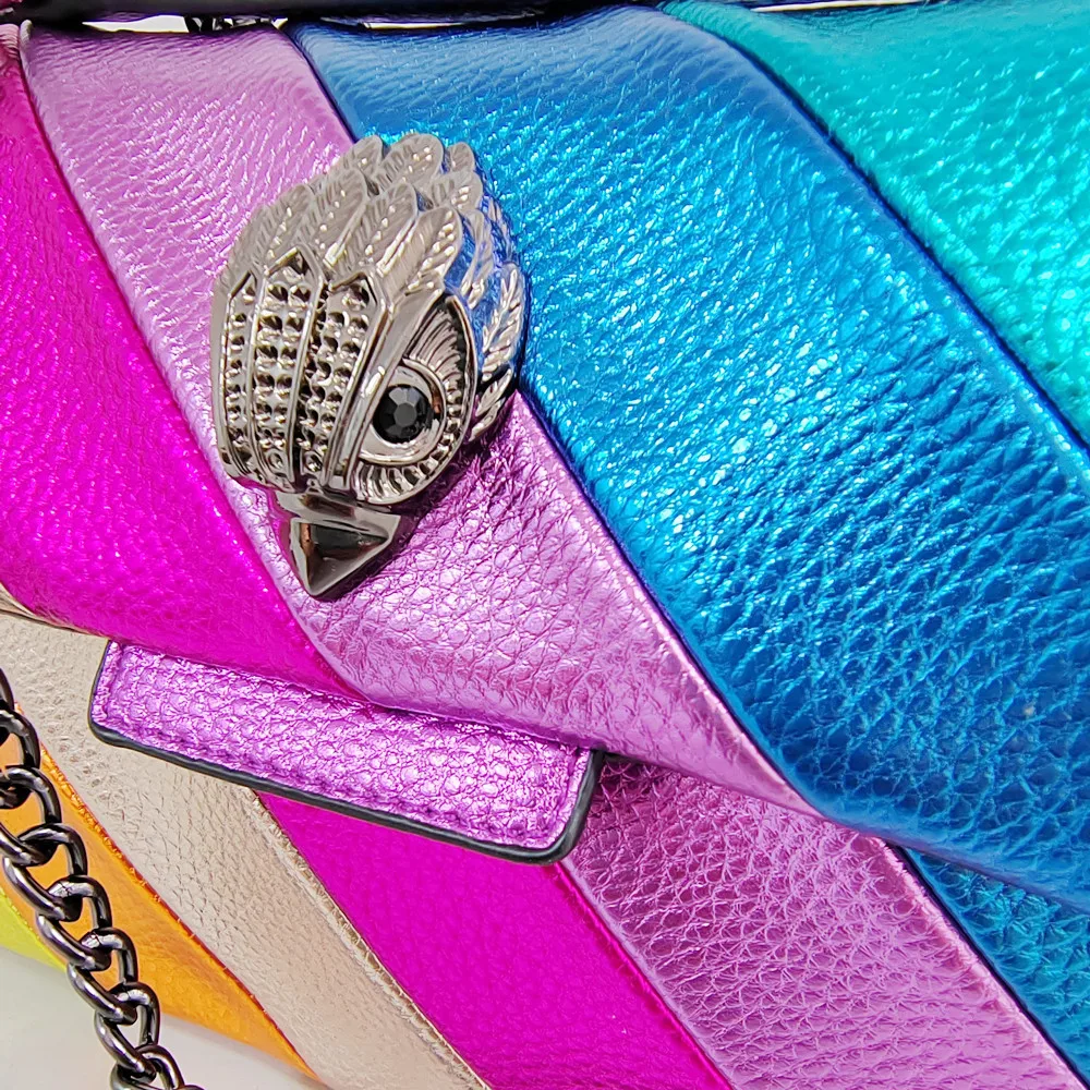 Sıcak Satış Çok Renkli Patchwork Kadınlar İçin Crossbody Çanta İNGİLTERE Marka Tasarımcı Moda Trendi Çanta PU omuzdan askili çanta . ' - ' . 2