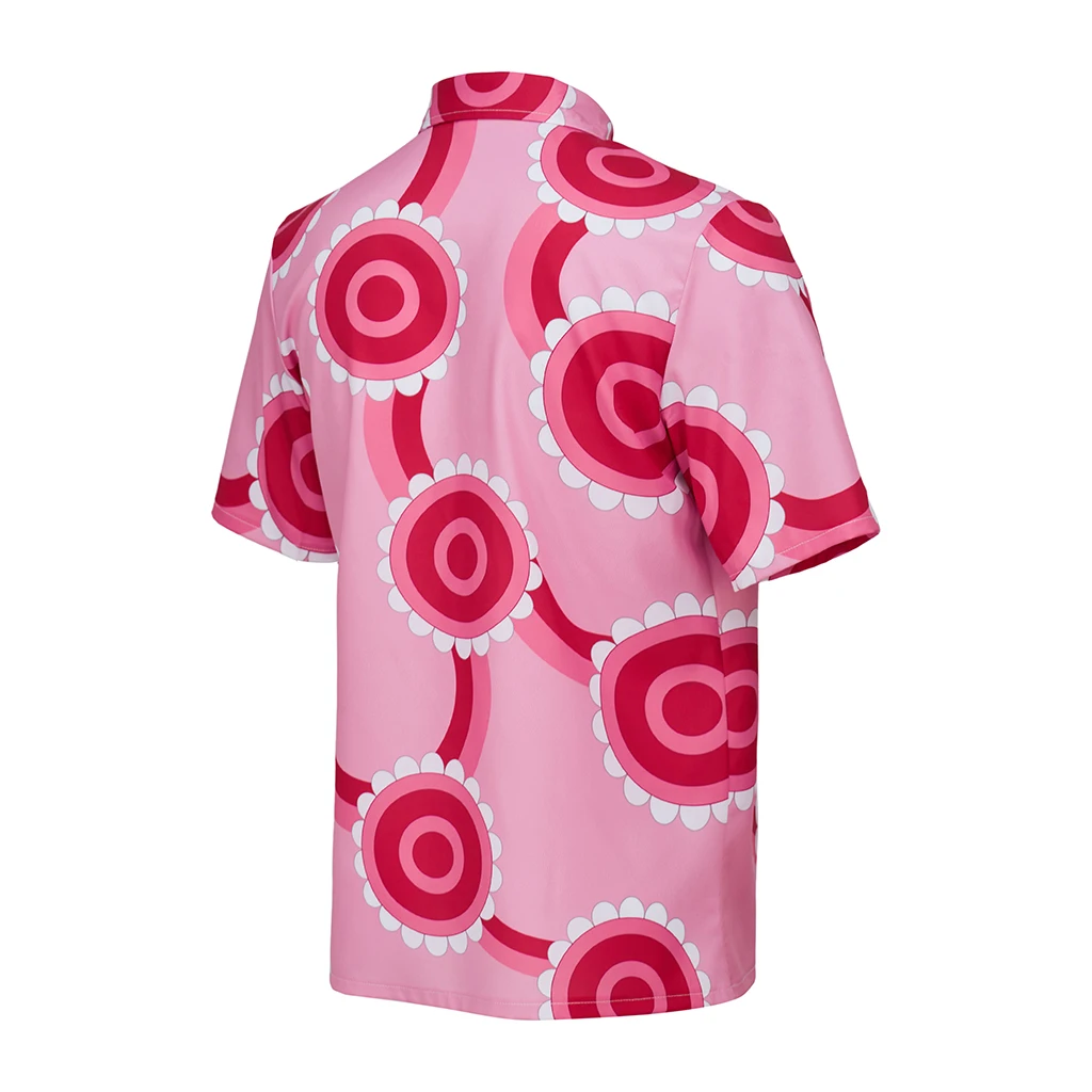 Anime Sanji Cosplay Gömlek Erkekler için Gül Kırmızı Çiçek baskılı tişört Hawaii Tatil Plaj Partisi Üst Karnaval Comic Con Streetwear . ' - ' . 3