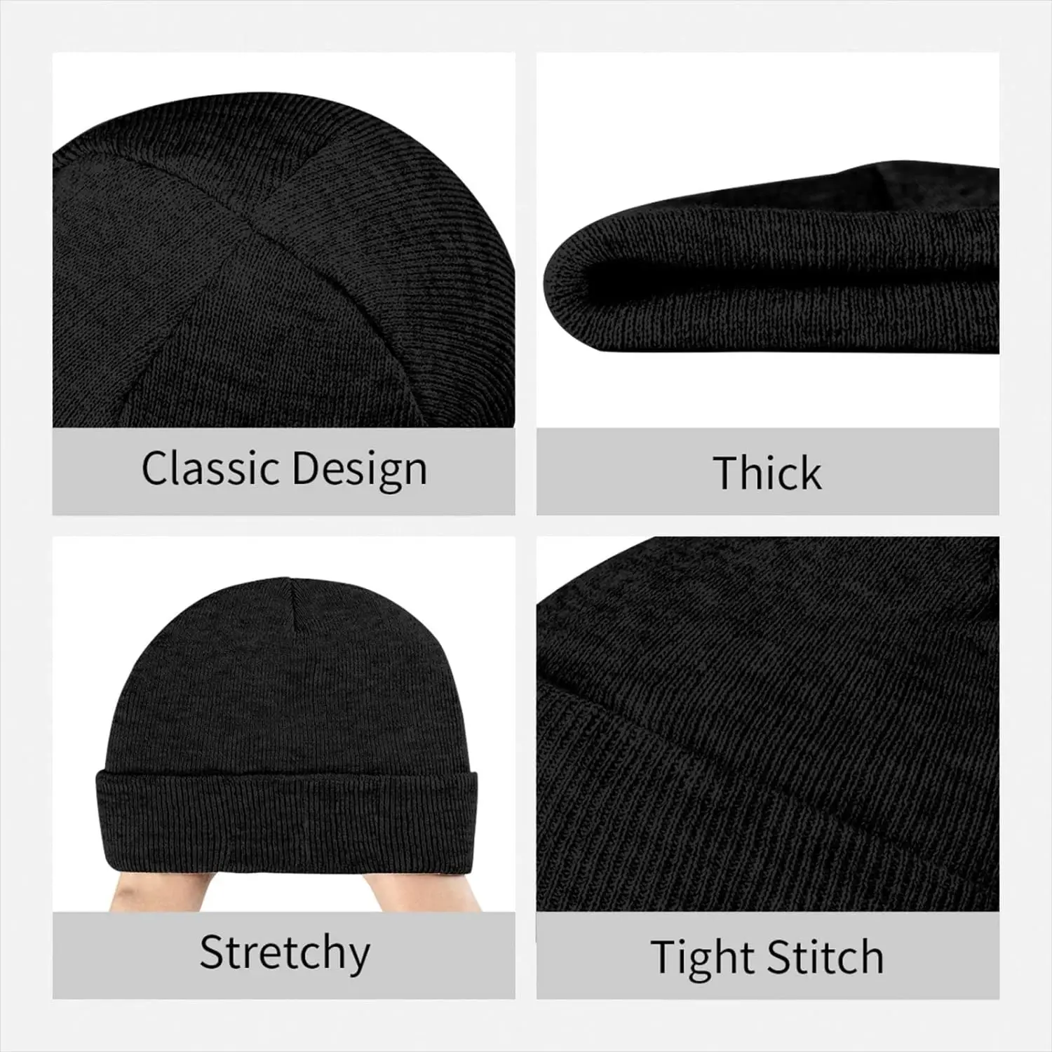 Karikatür Groundhog bere şapkalar Cap fit erkekler Kadınlar Kawaii Bere Kış Şapka Sıcak Yumuşak Streç Kalın Moda Örme Kapaklar Siyah . ' - ' . 3