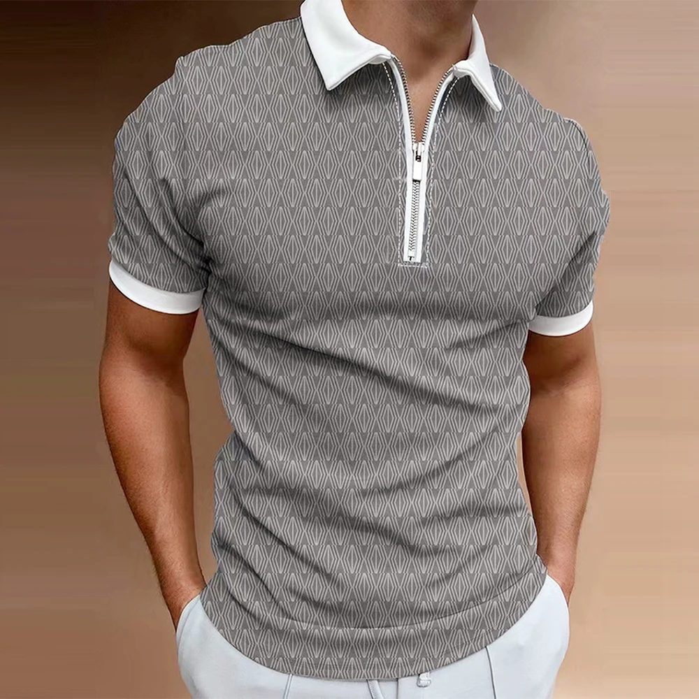 Kısa Kollu Kazak erkek t-shirtü Giyim Yaz Rahat POLO GÖMLEK Tees Y2k Üstleri Iş Moda turn-aşağı Yaka Bluz . ' - ' . 3