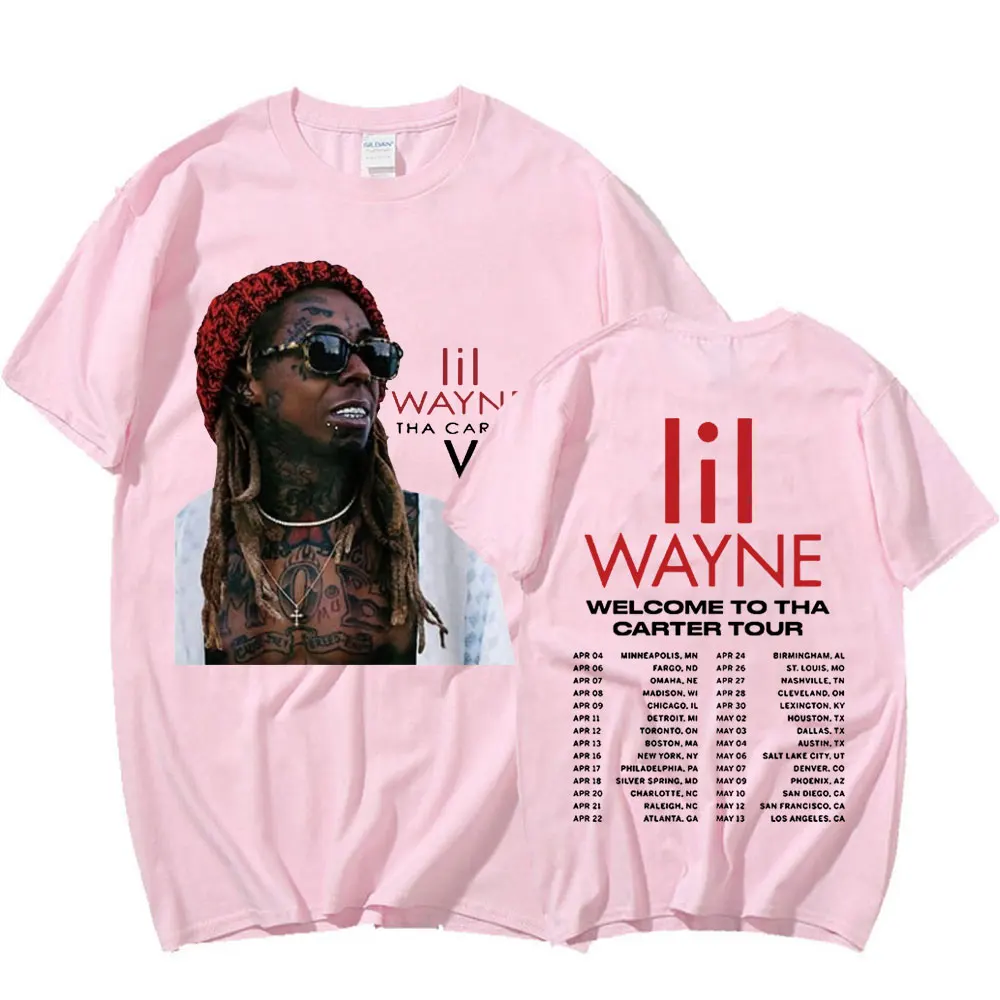 Rapçi Lil Wayne Hoş Geldiniz Tha Carter 2023 Tur Konseri T Shirt Erkek kadın Vintage Hip Hop T-shirt Gotik Büyük Boy T-shirt . ' - ' . 3