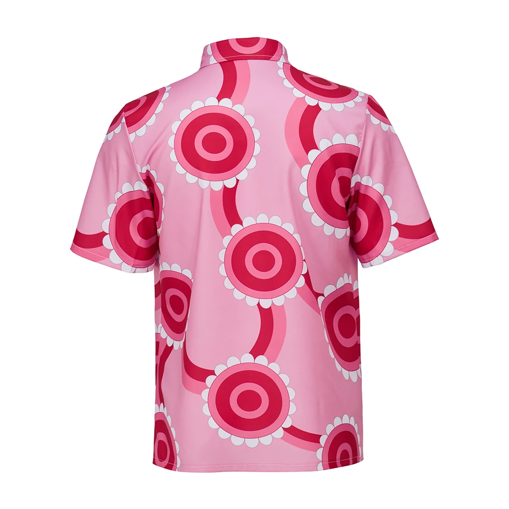 Anime Sanji Cosplay Gömlek Erkekler için Gül Kırmızı Çiçek baskılı tişört Hawaii Tatil Plaj Partisi Üst Karnaval Comic Con Streetwear . ' - ' . 4