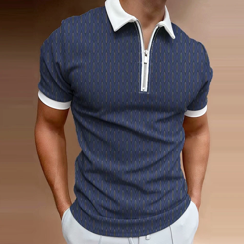 Kısa Kollu Kazak erkek t-shirtü Giyim Yaz Rahat POLO GÖMLEK Tees Y2k Üstleri Iş Moda turn-aşağı Yaka Bluz . ' - ' . 4