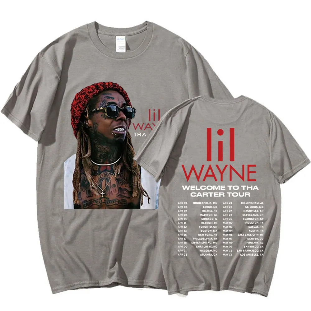 Rapçi Lil Wayne Hoş Geldiniz Tha Carter 2023 Tur Konseri T Shirt Erkek kadın Vintage Hip Hop T-shirt Gotik Büyük Boy T-shirt . ' - ' . 5