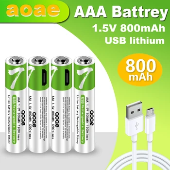 1.5 V AAA USB şarj Edilebilir Piller 750mAh li-ion pil Uzaktan Kumanda Fare İçin Elektrikli Oyuncak Pil aaa şarj edilebilir pil