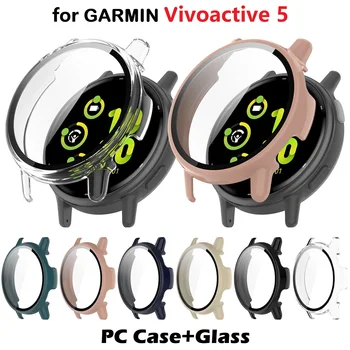 30 ADET Koruyucu Kapak Garmin Vivoactive için 5 akıllı saat Sert PC Tampon AKTİF 5 Temperli Cam Ekran Koruyucu