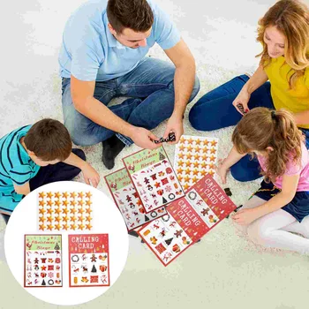 37 Adet Noel Bingo Entelektüel Gelişim Oyuncak Doldurma Oyuncaklar Parti Oyun Kartları Dolum Kış