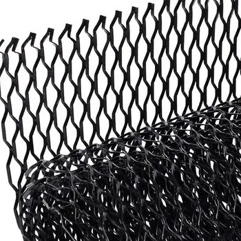 40x13 inç Tampon Eşkenar Dörtgen Araba ızgarası çelik çit Siyah Alüminyum Çok Fonksiyonlu Pratik Koruyucu Dış Parçaları Aksesuarları