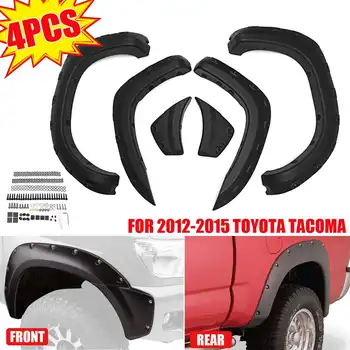 6 adet / takım ABS Cep Tarzı Stria çamurluk genişletici Toyota Tacoma 2012-2015 İçin