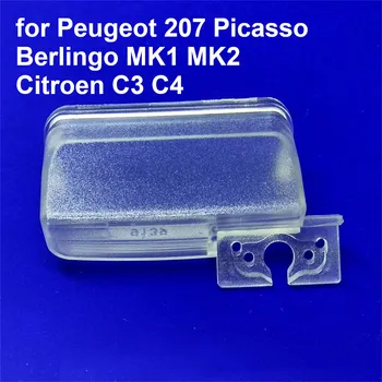 Araba lisansı plaka ışıkları konut Dikiz Kamera braketi Peugeot 207 Citroen için C3 C4 Picasso Berlingo MK1 MK2
