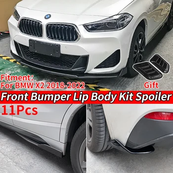 BMW İçin araba X2 F39 2018-2022 Vücut Kitleri Ön Tampon Splitters Dudak Spoiler Yan Etekler Uzantıları Arka Sarma Açısı Aksesuarları ABS