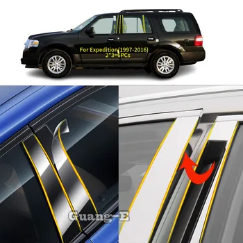 Ford Expedition için Araba TPU/Parlak Ayna Ayağı Sonrası Kapak 1997 1998 1999 2000- 2014 2015 2016 Kapı pervazı Pencere Kalıplama Sticker
