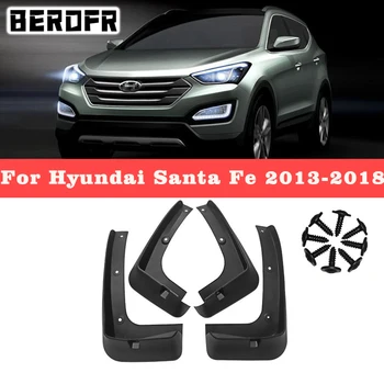 Hyundai Santa Fe 2013-2021 için Araba Çamur Flaps Santa Fe Mudflaps Splash Muhafızları Çamur Flep Çamurluklar Styling 2014 2015 2016