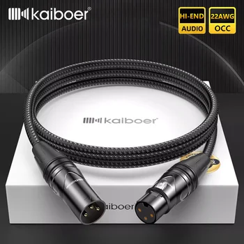 Kaiboer OCC XLR Kablo Erkek Kadın XLR Dengesi Ses Kablosu HiFi Mikrofon Kablosu Amplifikatör Mikser Hoparlör Kamera Vb