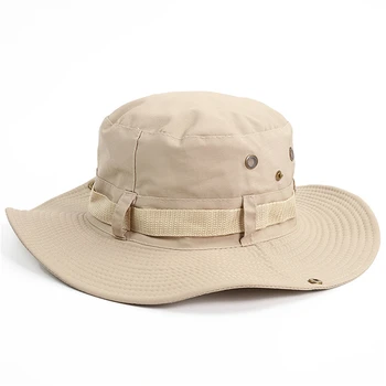 Kamuflaj Taktik Kap Askeri Şapka Ordu Kapaklar Camo Erkekler Açık Spor Güneş kova kapağı Balıkçılık Yürüyüş Avcılık Şapka 58 Cm