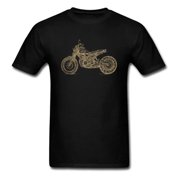 Klasik Retro erkek Motosiklet T Shirt EVERAD KOYU Erkekler Ankastre Grafik Polyester Pamuk Tee Gömlek Yaz Sonbahar Tişörtleri Erkekler İçin