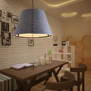 Modern Dekor LED kolye ışıkları ofis masası Keçe Kumaşlar Abajur Asılı Lamba Sergi Salonu Ev mutfak iç mekan aydınlatması