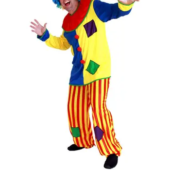 Nefes Ceket Pantolon Takım Elbise Canlı Yetişkin palyaço kostümü Seti Kolay Eğlence Joker Cosplay Noel Karnaval Parti Erkekler için