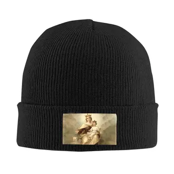 Our Lady Dağı Carmel Skullies Beanies Caps Erkek Kadın Unisex Kış Sıcak Örgü Şapka Yetişkin Katolik Meryem Kaput şapka