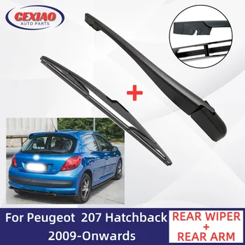 Peugeot 207 Hatchback 2009-Sonrası Araba Arka Silecek Bıçak ve Kol Fit Bagaj Kapağı Pencere Yağmur Fırça Cam Ön Cam