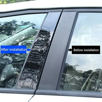 Siyah Pencere Kapı Sütun B C Pillar Sonrası Kapak Trim Toyota Sequoia için XK60 2008-2022 XK80 2023 dekorasyon çıkartmaları Oto Styling