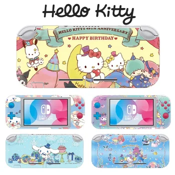 Yeni Sanrio Hello Kitty Nintendo Anahtarı için Lite Cilt Sticker Kawaii Cinnamoroll PVC NS Anahtarı Lite Çıkartmalar Cilt Aksesuarları