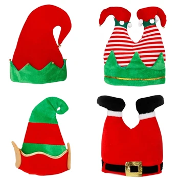 YIYI Komik Santa Elf Pantolon Şapka Noel Şapka Kırmızı Pant Tasarımı ile Kış Partilerinde Öne Çıkıyor ve Noel Etkinliği Hediye